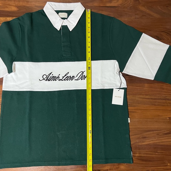 Aime Leon Dore ALD Script Paneled Rugby in Pine Grove SS23 Queens New York NWT - Picture 7 of 11